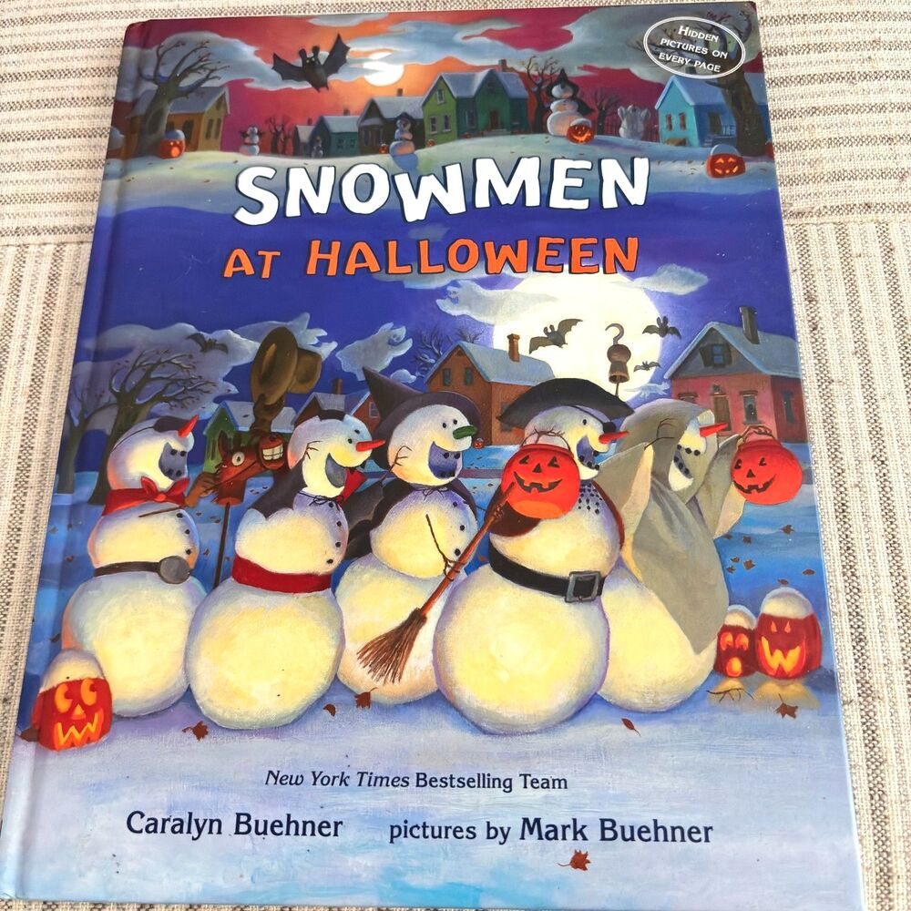 SNOWMEN AT HALLOWEEN Children's Hardback Storybook Hidden Pics On Every Page